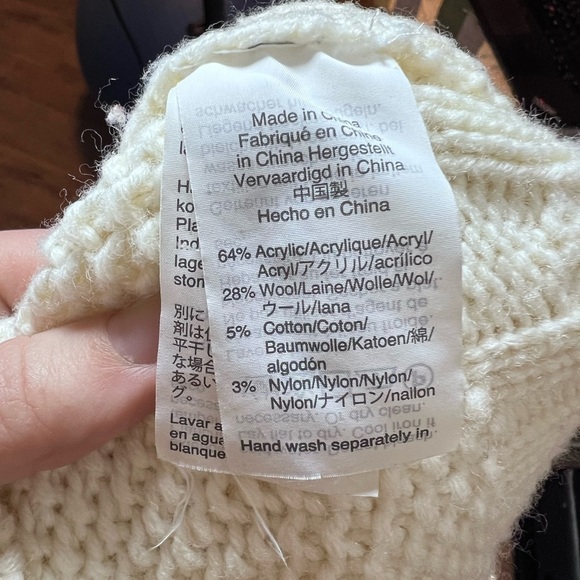 The Reeds Turtleneck Side Button Cable Knit Wool Blend Sweater - Picture 7 of 9